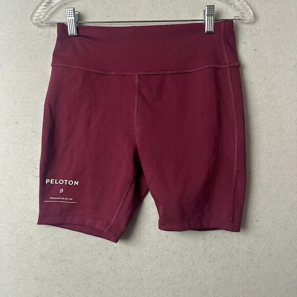 Peloton Move Mission 7" Bike Short High Rise Inside Pocket Womens Large Maroon - Picture 1 of 4